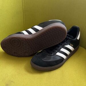 Adidas Samba Black with White Stripes Men's Sneakers